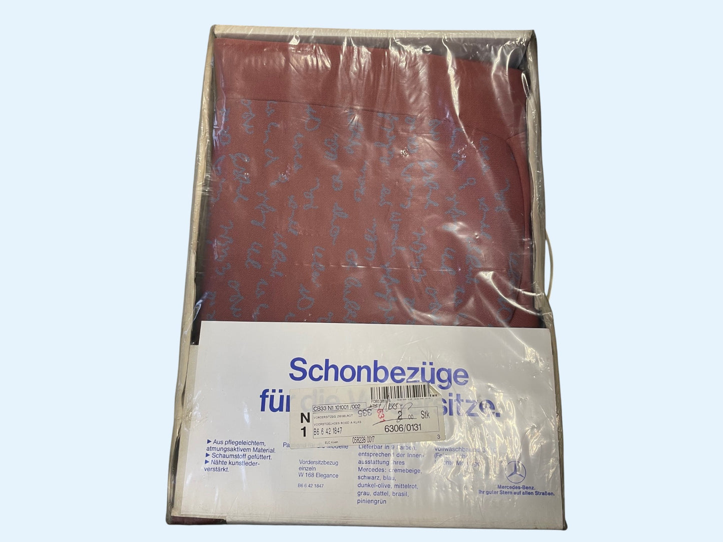 NOS Mercedes-Benz W168 A-klasse Elegance Stoelhoes Set – Rood voorstoel